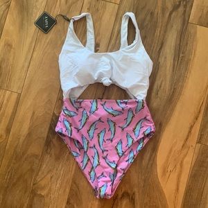 Dolphins one piece swimsuit